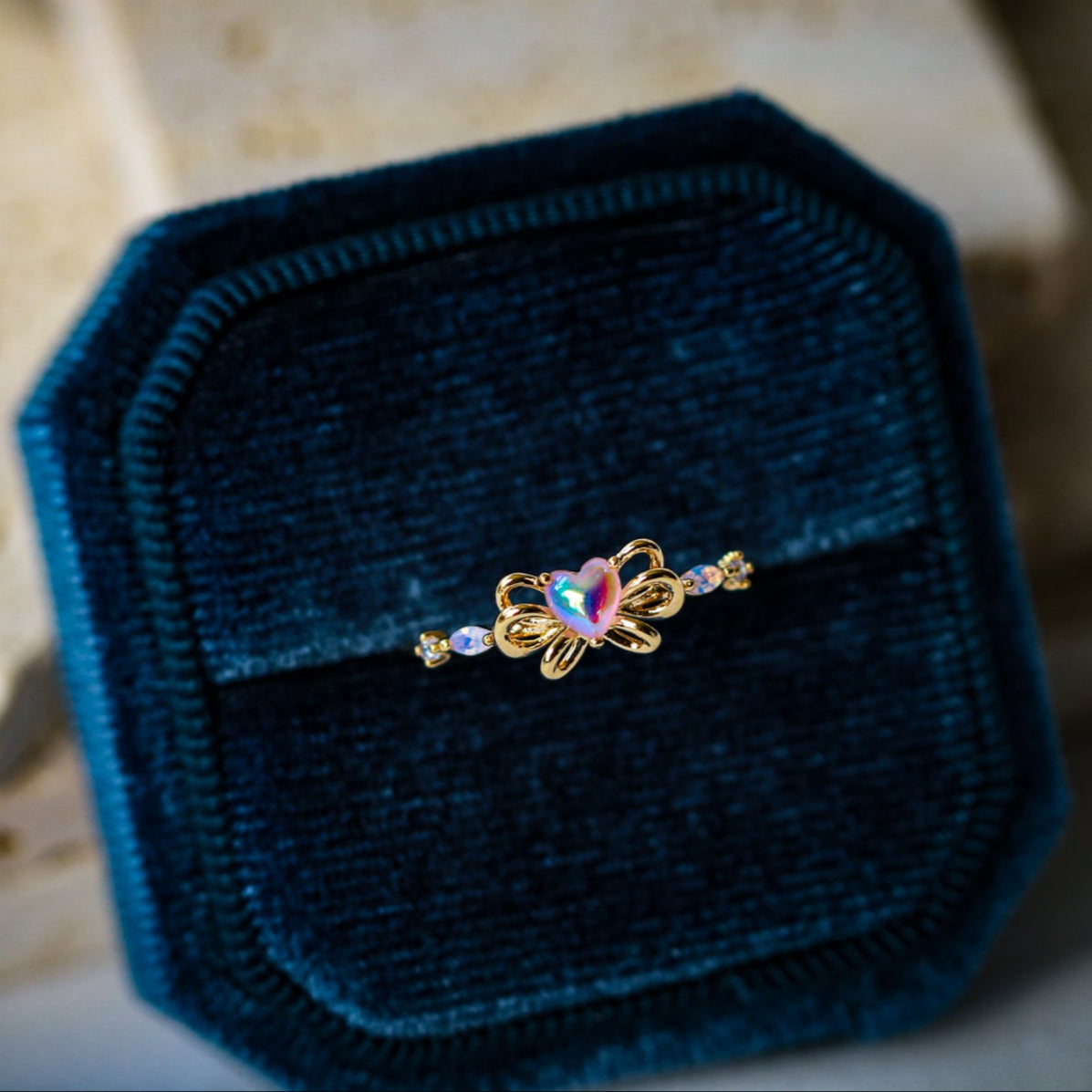 Darling Princess Heart Irridescent Ring