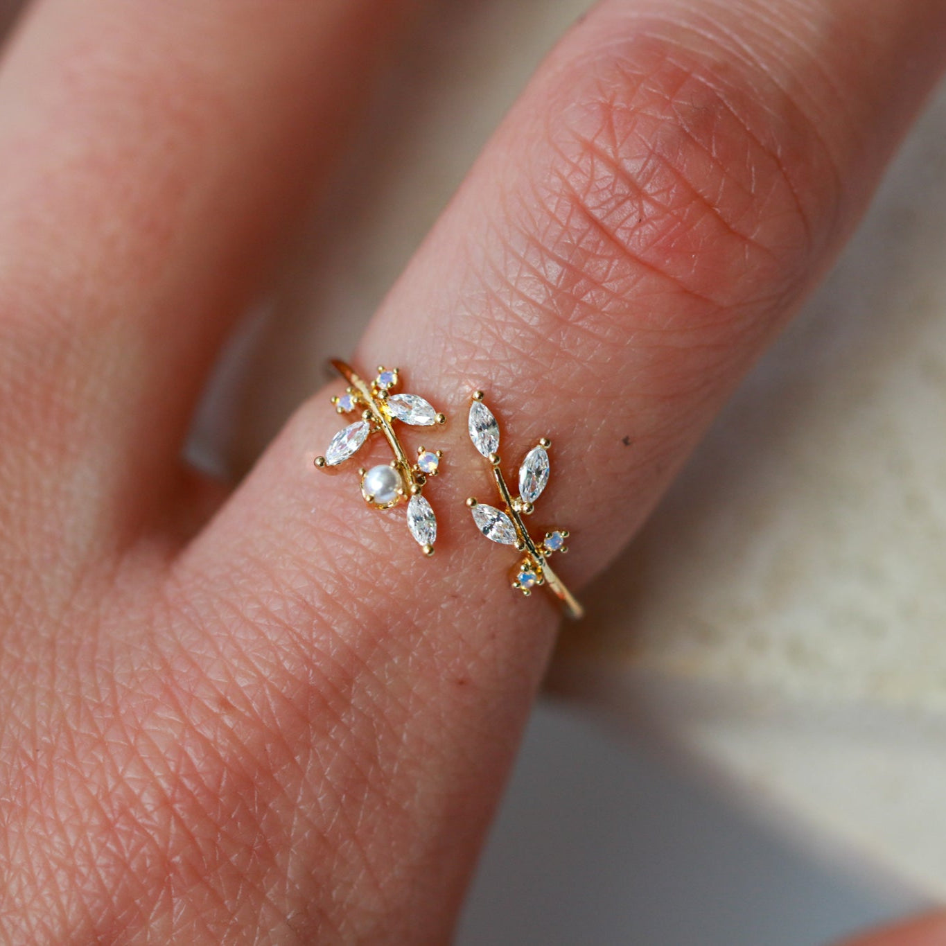 Nature's Pearls Adjustable Ring