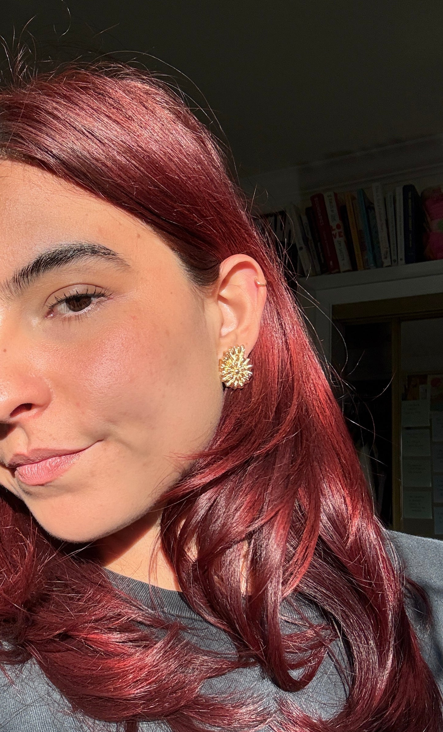 Gold Seashell Statement Earrings